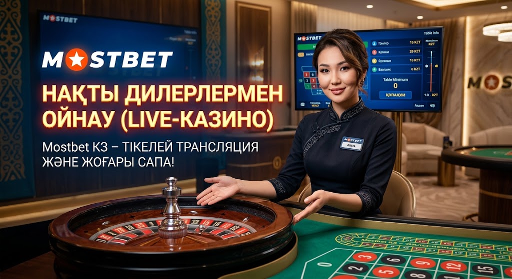 Mostbet КЗ тірі казиносы және нақты дилерлер